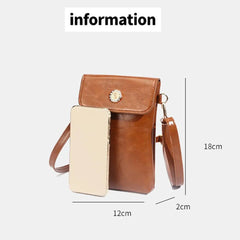 Women Small Shoulder Bag PU Leather Crossbody Messenger Mini Purse Wallet Pouch