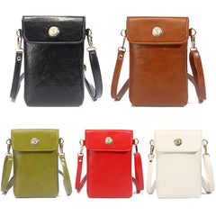 Women Small Shoulder Bag PU Leather Crossbody Messenger Mini Purse Wallet Pouch