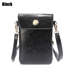 Women Small Shoulder Bag PU Leather Crossbody Messenger Mini Purse Wallet Pouch