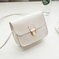 Women Solid Cover Lock Shoulder Crossbody Phone Beach Bag