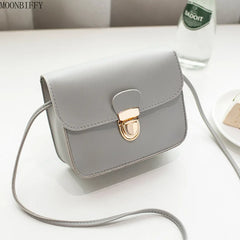 Women Solid Cover Lock Shoulder Crossbody Phone Beach Bag