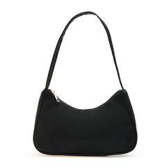 Women Solid Nylon Hobos Bag Ladies Zipper Underarm Bags