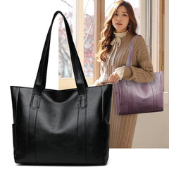 Women Large Capacity Top-Handle Bag Casual Shopping Shoulder Handbag