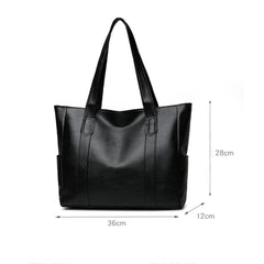 Women Large Capacity Top-Handle Bag Casual Shopping Shoulder Handbag