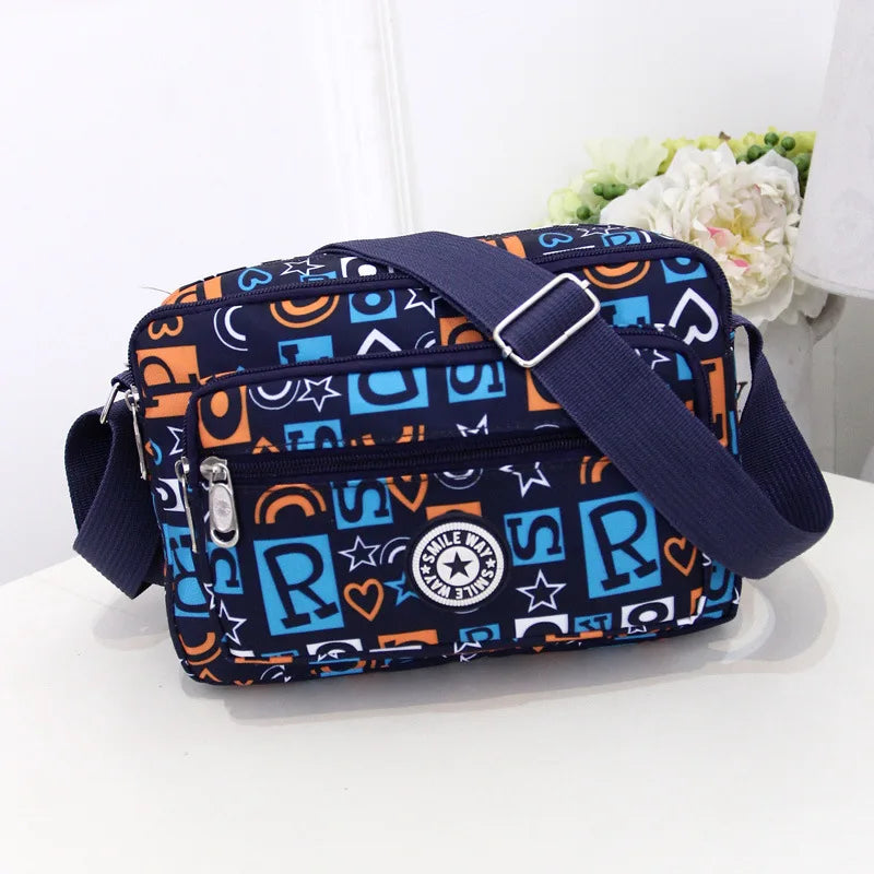 Waterproof Nylon Shoulder Bag Women Crossbody Bag