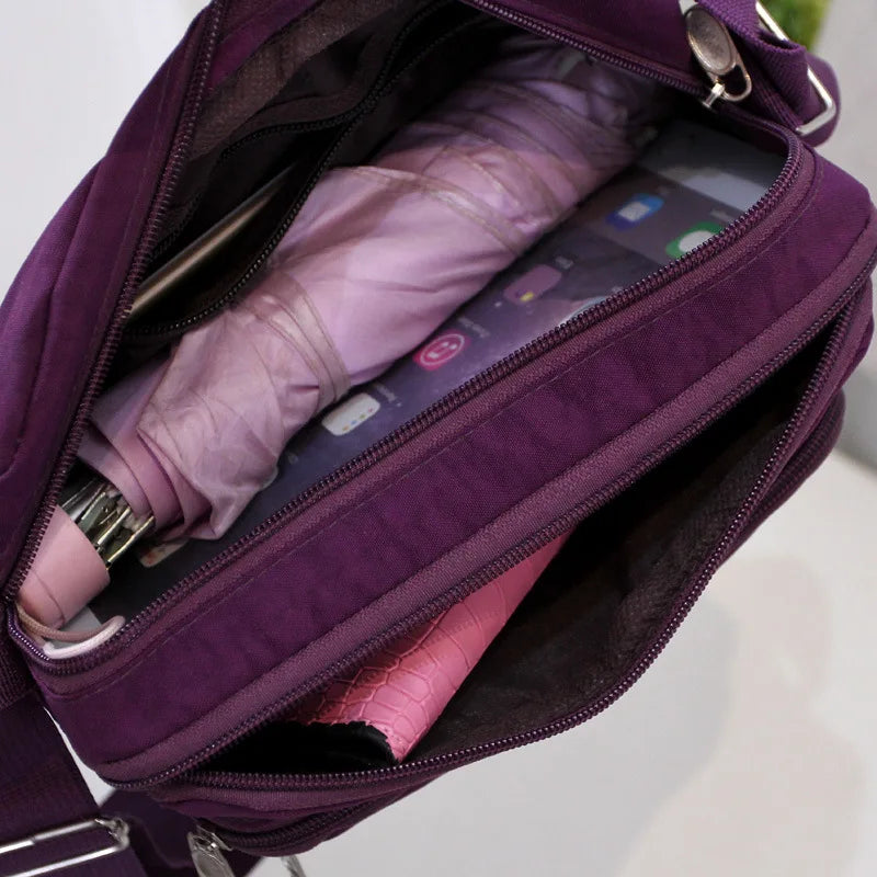 Waterproof Nylon Shoulder Bag Women Crossbody Bag