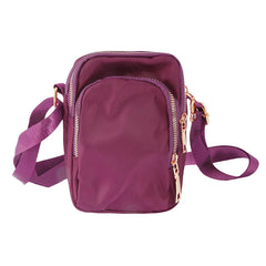 Women Solid Zipper Waterproof Nylon Shoulder Bag Female Crossbody Bag