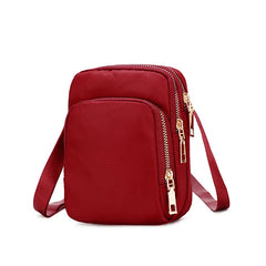 Women Solid Zipper Waterproof Nylon Shoulder Bag Female Crossbody Bag