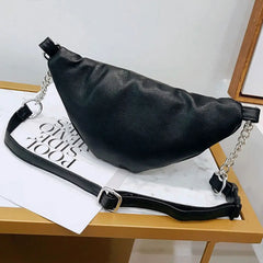 Women Solid Waist Fanny Pack Lady PU Leather Holiday Money Belt Wallet Bum Trave