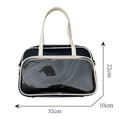 Women Square Tote Bag Large Capacity Shoulder Messenger Bag