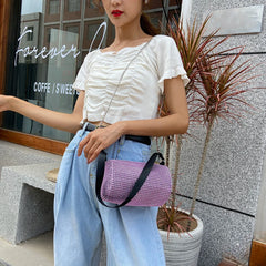 Glittering Chain Shoulder Messenger Bag Women Crossbody Handbag