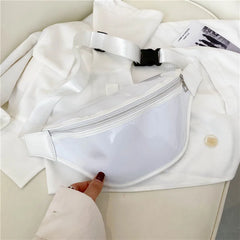 Women Waist Bag Transparent Pack Purse Casual Large Phone Belt Bag