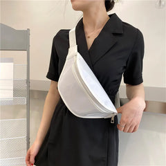 Women Waist Bag Transparent Pack Purse Casual Large Phone Belt Bag