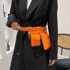 Women Waist Pack PU Leather Fanny Pack Solid Women's Gift Belt Bag