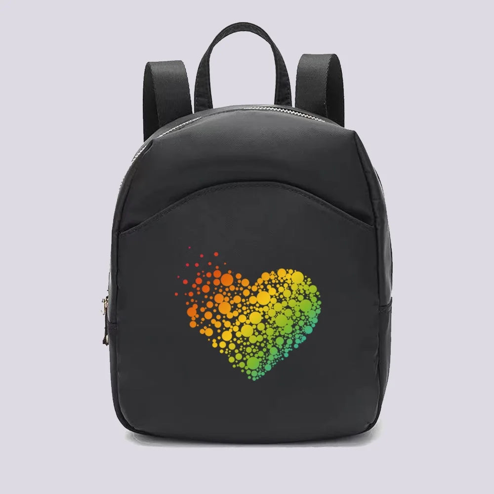 Waterproof Small Backpack Love Series Shoulder Bags for Girl