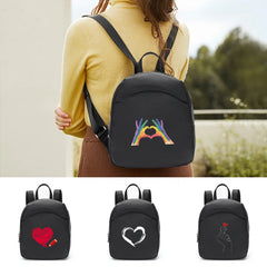 Waterproof Small Backpack Love Series Shoulder Bags for Girl