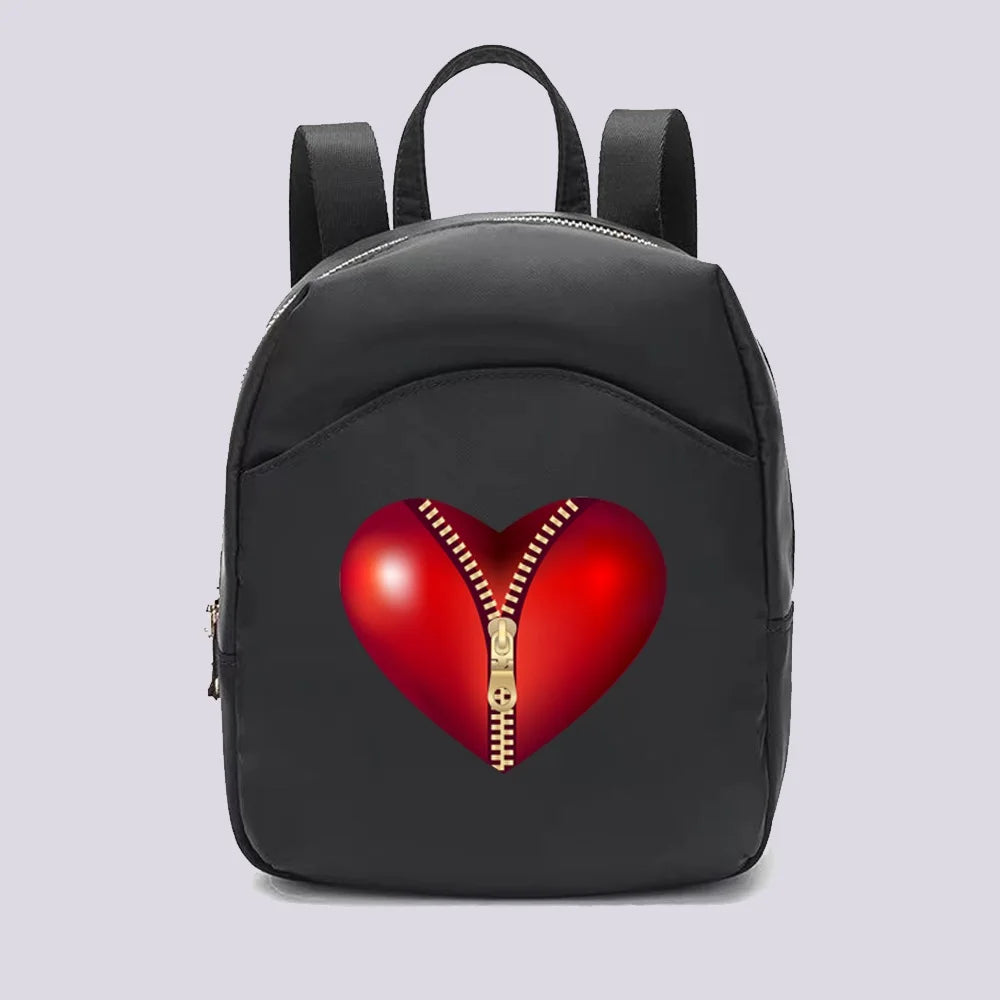 Waterproof Small Backpack Love Series Shoulder Bags for Girl