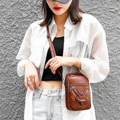 Women Faux Leather Small Crossbody Bag Cell Phone Purse Messenger Handbag
