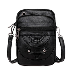 Women Faux Leather Small Crossbody Bag Cell Phone Purse Messenger Handbag