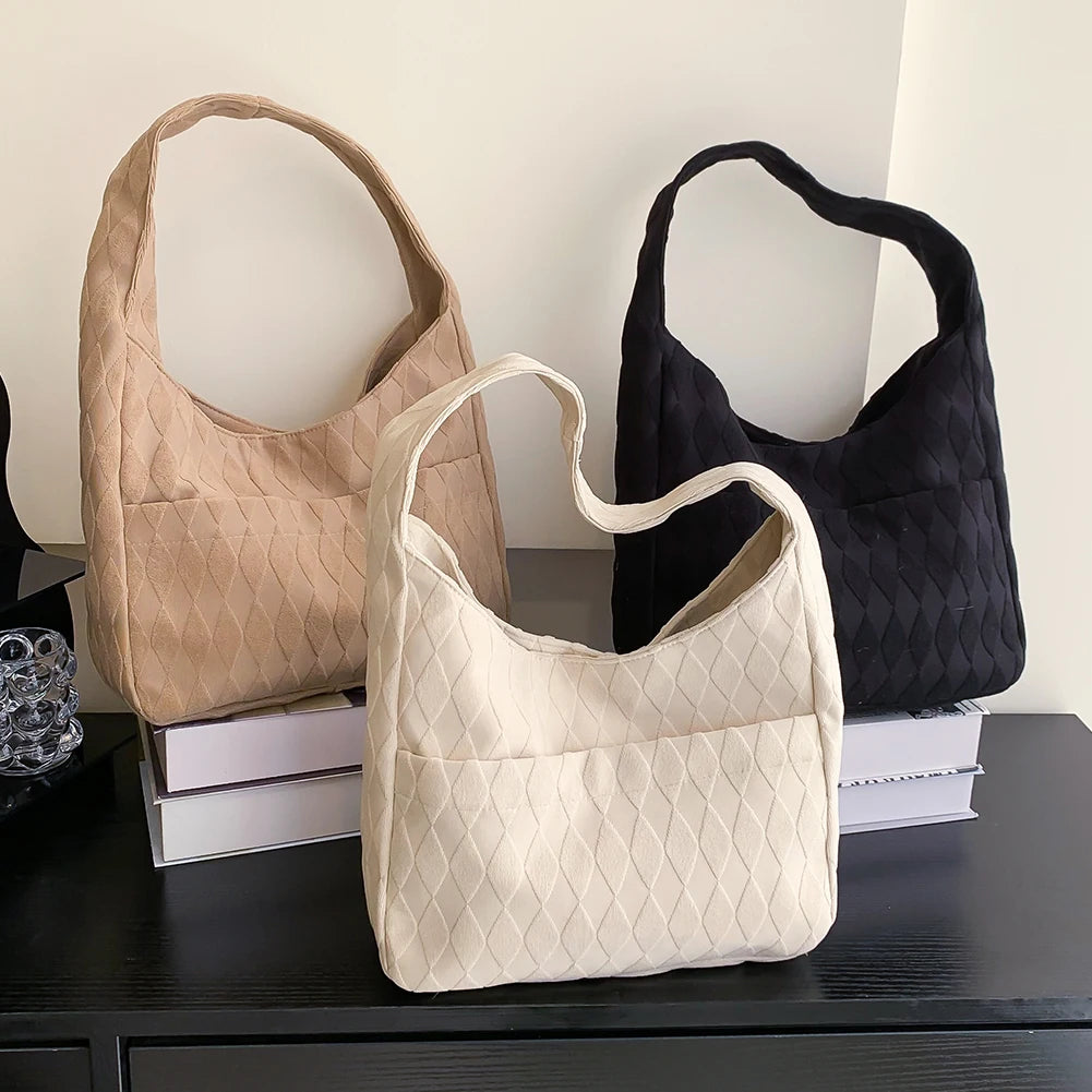 Women Casual Clutch Bag Soft Cloth Large Capacity Daily Travel