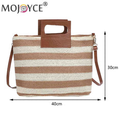 Women Clutch Large Capacity Knit Crossbody Bag with Zipper Soft