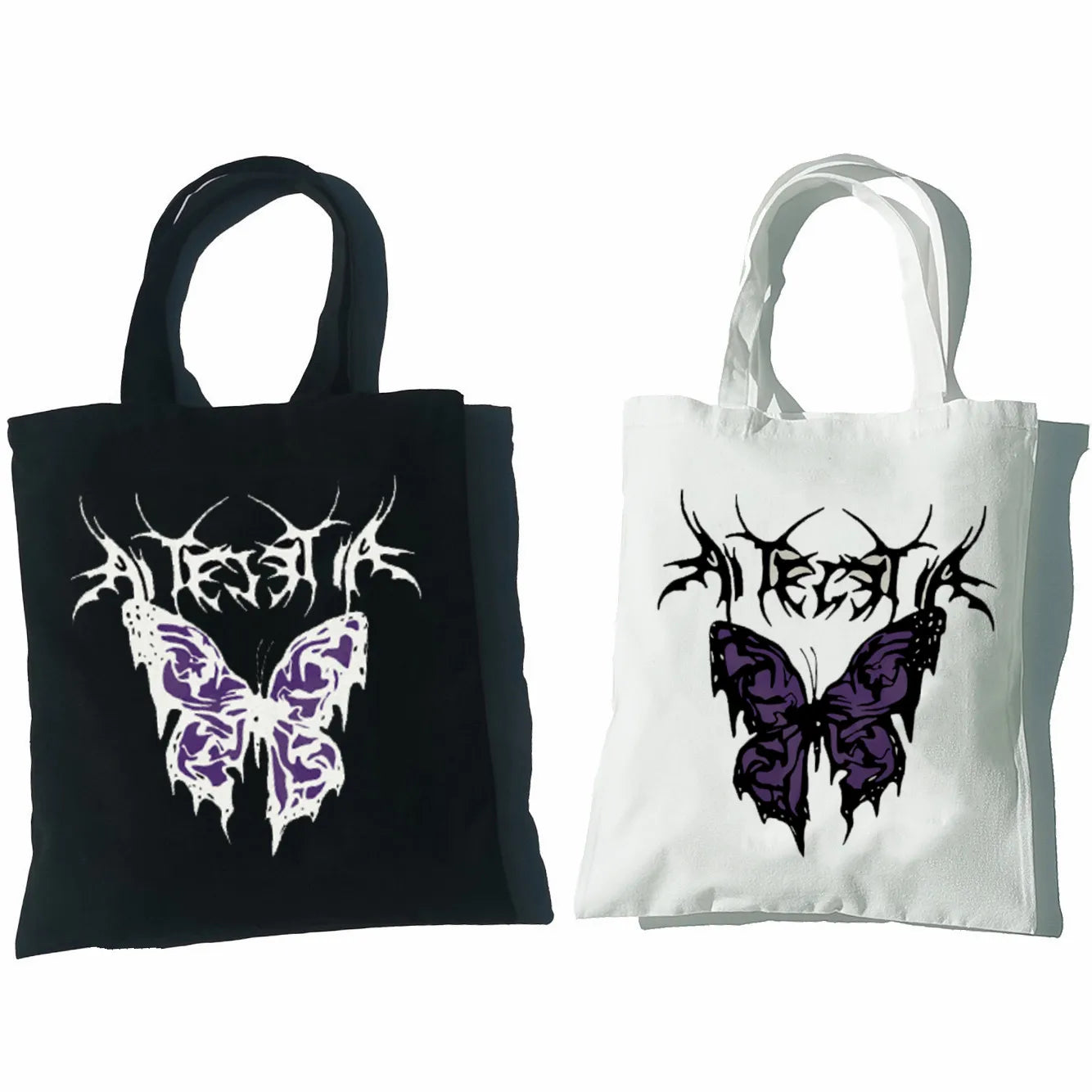 Women Female Goth Butterfly Harajuku Casual Shoulder Tote Bag
