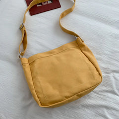 Japanese Women's Shoulder Bag - Canvas Crossbody School Bag