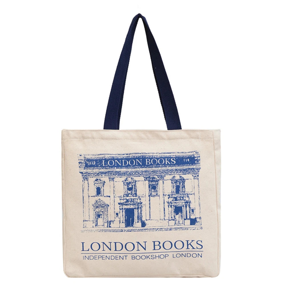 London Bookshop Print Tote Bag for Women