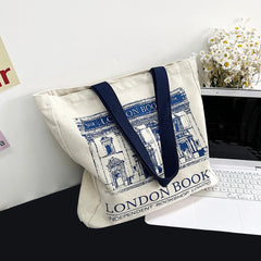 London Bookshop Print Tote Bag for Women