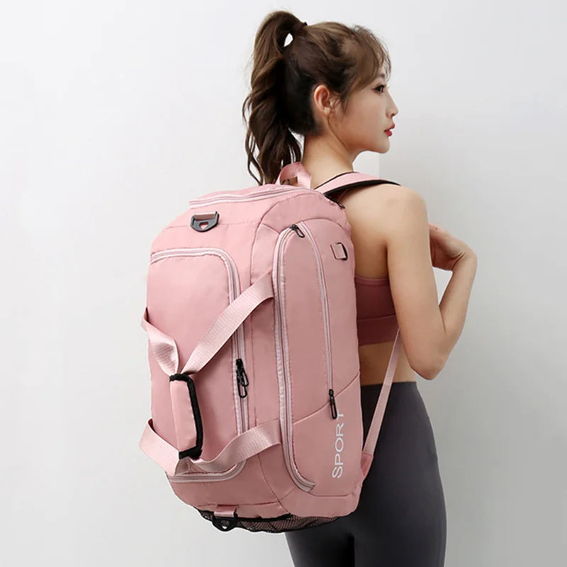 Women Fitness Gym Bag Female Outdoor Travel Shoulder Yoga Bag Training Luggage