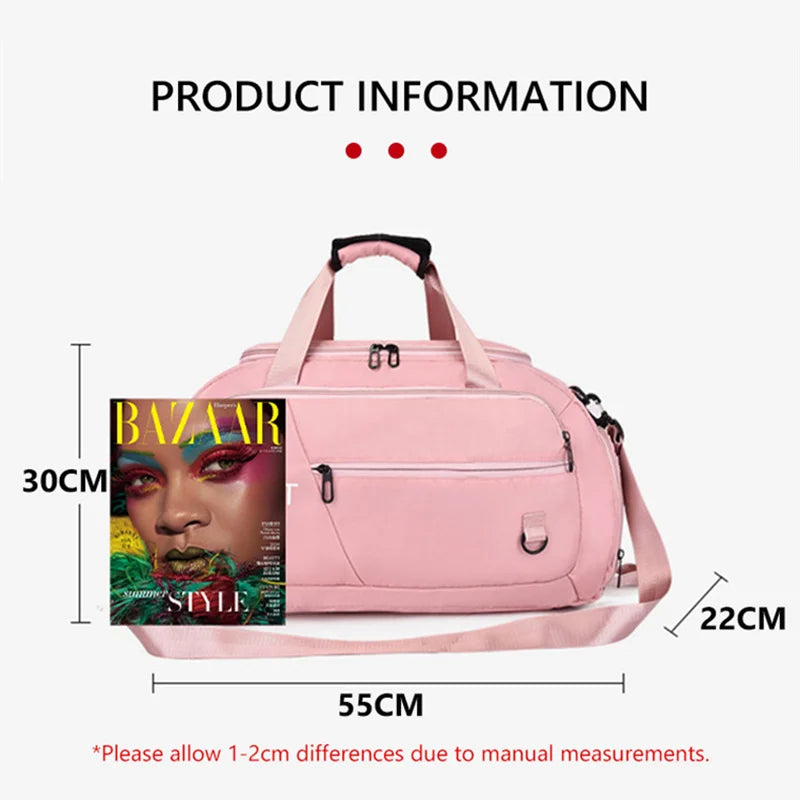 Women Fitness Gym Bag Female Outdoor Travel Shoulder Yoga Bag Training Luggage