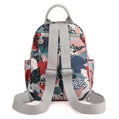 Floral Print Nylon Travel Bagpack Phone Purse Rugzak Mini Backpack for Girls