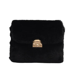 Fluffy Square Bag Chain Cross Body Plush