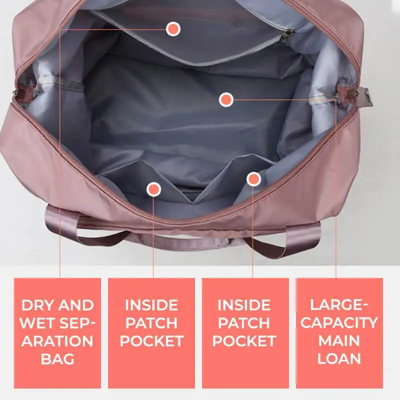 Large Capacity Women Gym Bags Shoulder Bag Yoga Sport Crossbody Tote Bag
