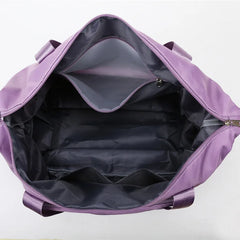 Women Foldable Gym Bag Large Capacity Shoulder Handbag Yoga Sport Tote Sac