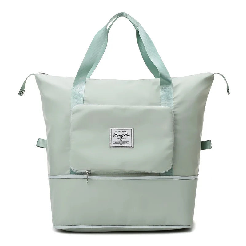 Foldable Gym Bag Large Capacity Shoulder Handbag