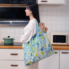 Women Foldable Shopping Bag Eco Grocery Tote Large Capacity Handbag