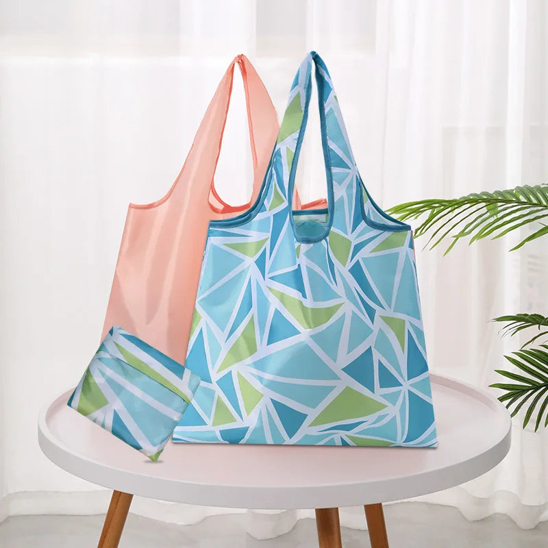 Women Foldable Shopping Bag Eco Grocery Tote Large Capacity Handbag