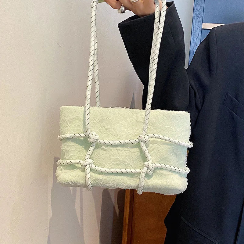 Women Large Capacity Shoulder Bag Mesh Totes All-match Handbag Female