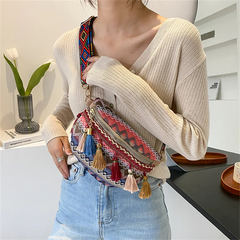 Women Folk Style Waist Bags with Adjustable Strap Fanny Pack