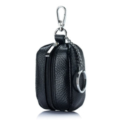 Cow Leather Key Chain Wallets Holder Zipper Organizer Pouch