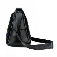 Women Leather Bags Flower Shoulder Bags For Ladies Crossbody Bags