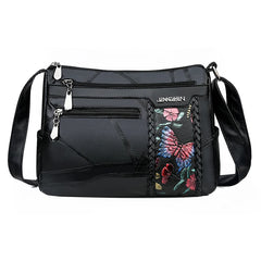 Women Leather Bags Flower Shoulder Bags For Ladies Crossbody Bags