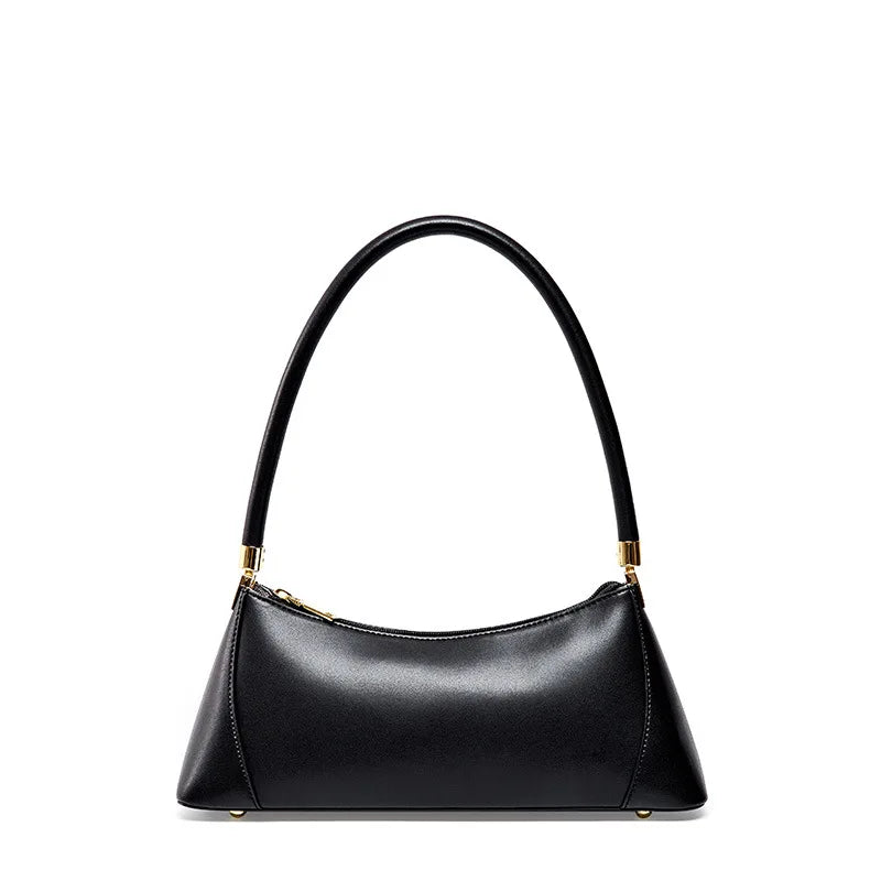Women Leather Zipper Shoulderbag Handbag Purse French Bag High