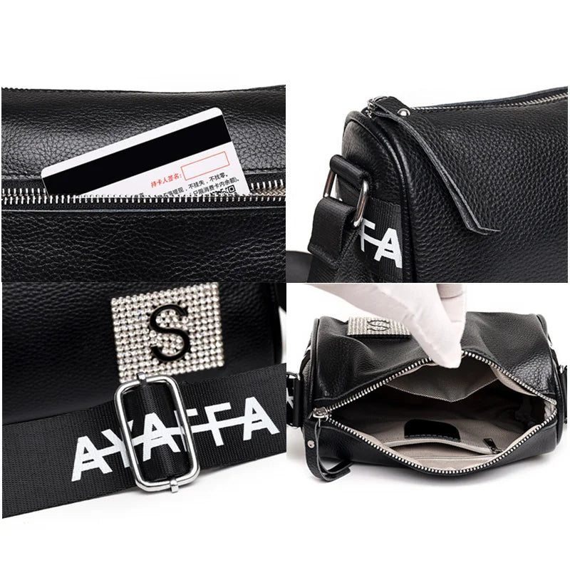 Women Leather Handbag Ladies Shoulder Bags Casual Letters Female Messenger Bag
