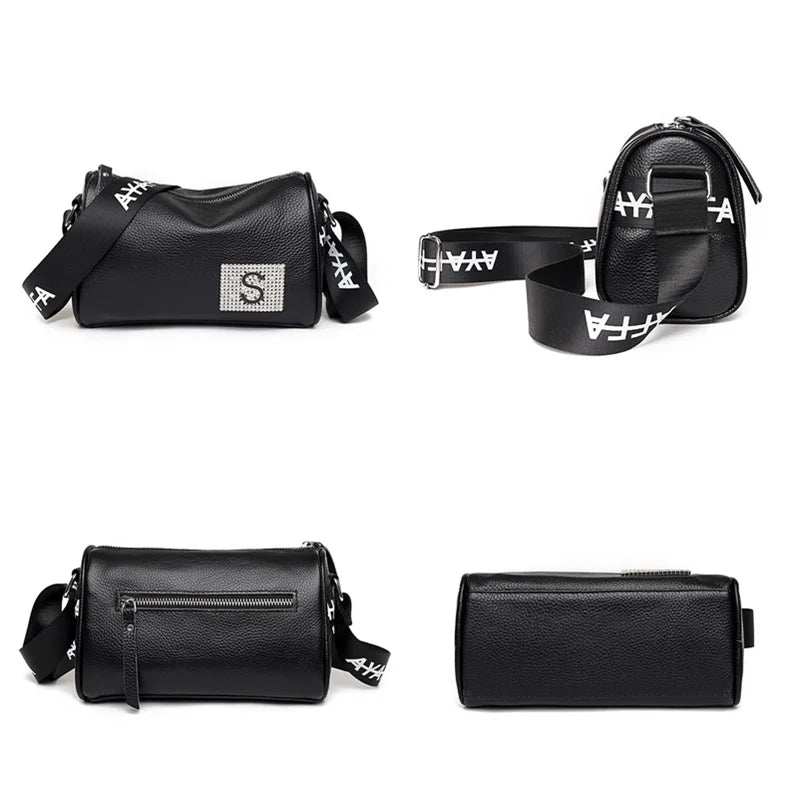 Women Leather Handbag Ladies Shoulder Bags Casual Letters Female Messenger Bag