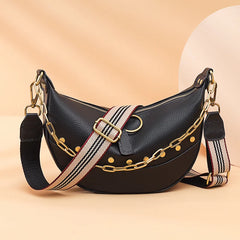 Leather Chain Handbag Soft Tote Bag Rivet Shoulder Bag