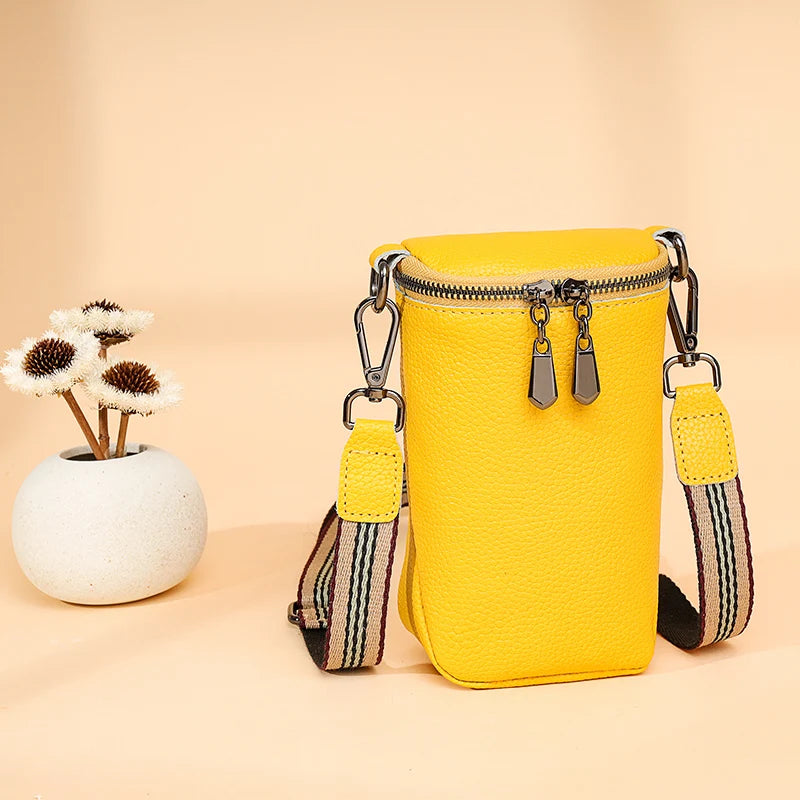 Leather Shoulder Bag Mini Crossbody Tote for Women