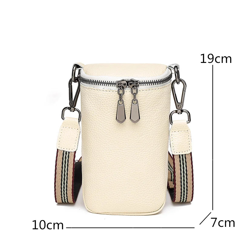 Leather Shoulder Bag Mini Crossbody Tote for Women