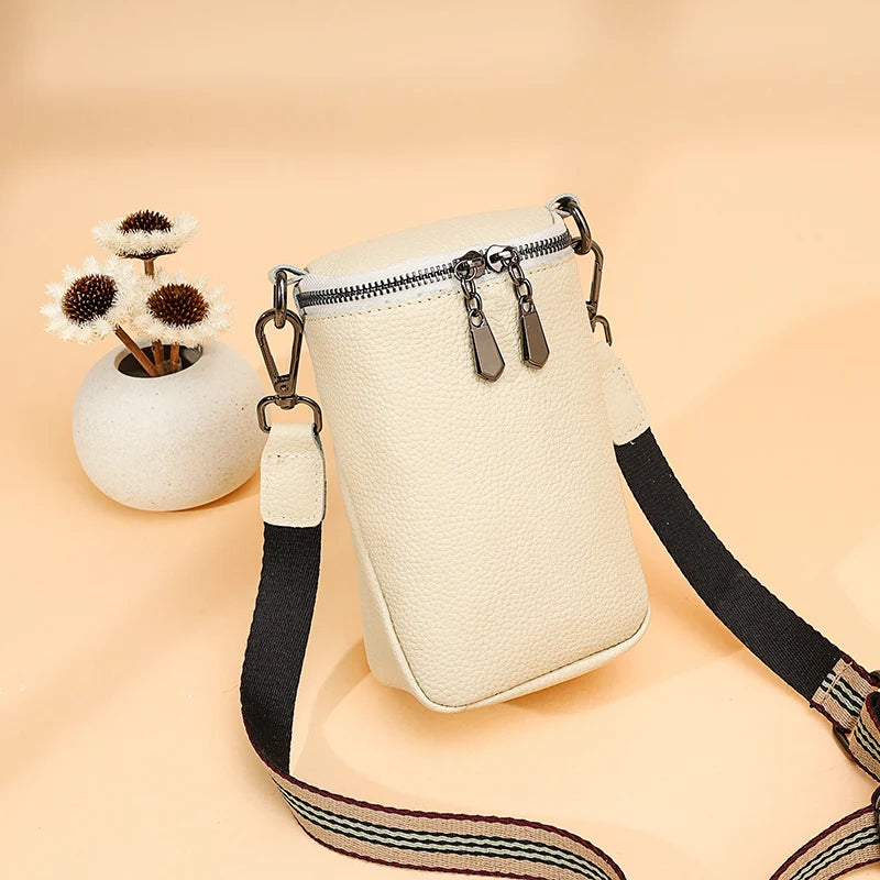 Leather Shoulder Bag Mini Crossbody Tote for Women